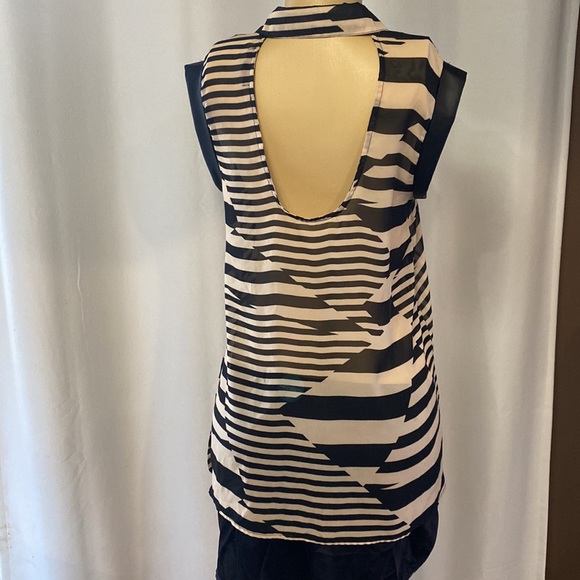 Material Girl Sheer Button Up Shirt - Picture 3 of 8